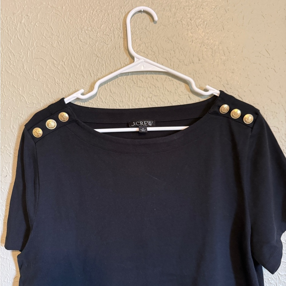 J. Crew Black Short Sleeve Button Shirt